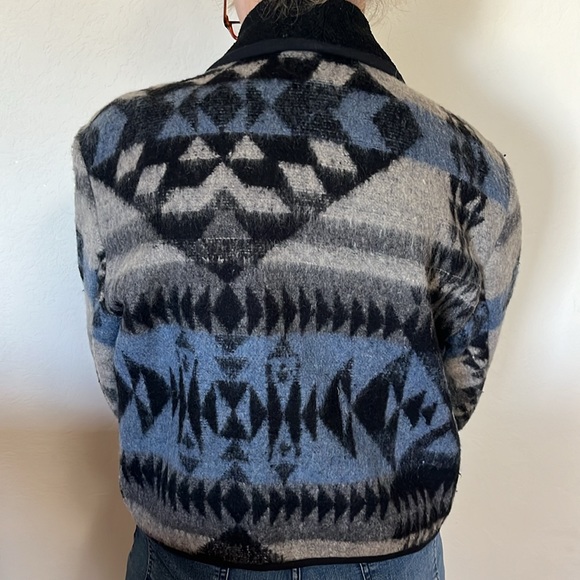 WOOL BLEND SIZE MED SOUTHWEST PATTERN JACKET - Picture 7 of 8